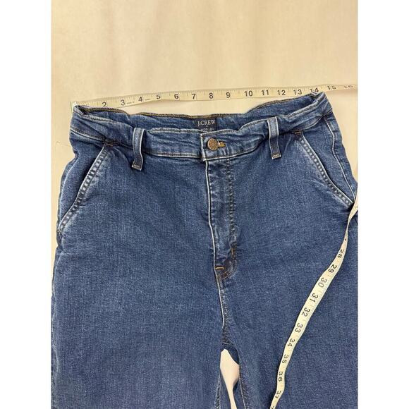 J.Crew Wide Leg Crop Jeans Medium Wash High Rise Women's Size 30 - Picture 3 of 10